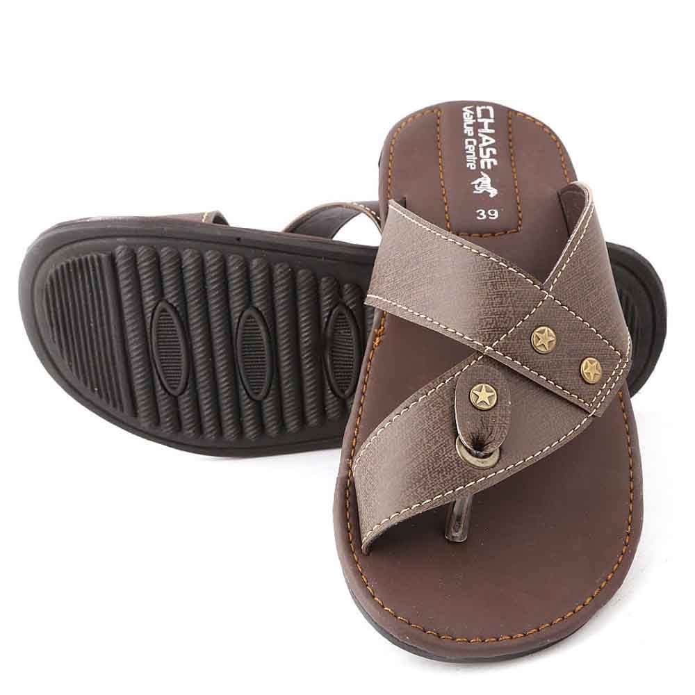 Men's Slippers (R27) - Brown, Men, Slippers, Chase Value, Chase Value
