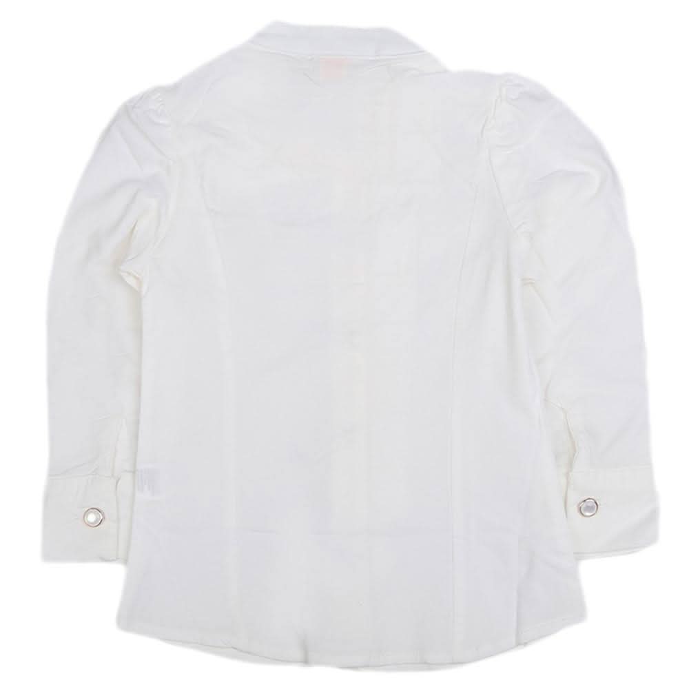 Girls Full Sleeves Shirt - White, Kids, Tops, Chase Value, Chase Value