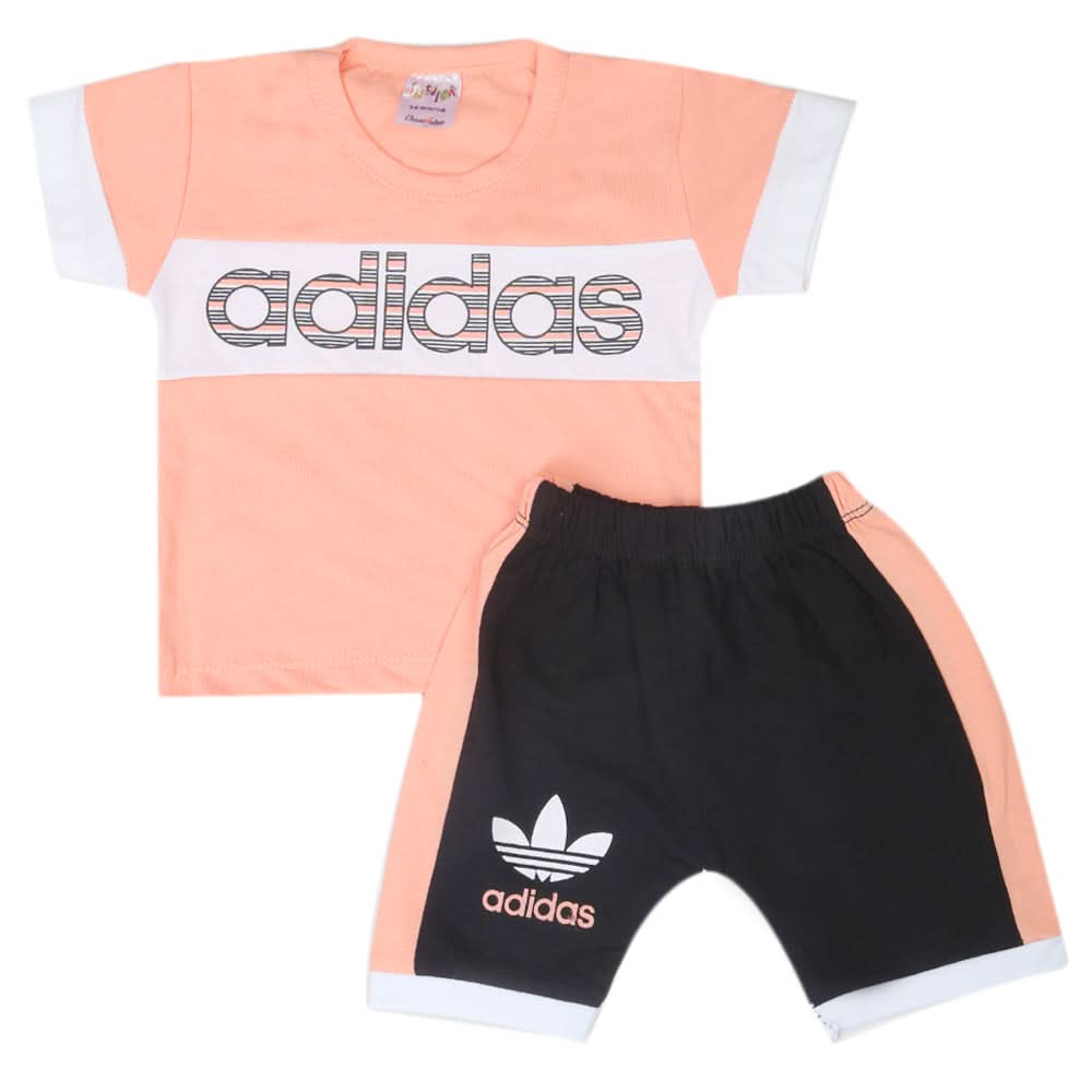 Newborn Boys Half Sleeves Suit - Peach, Kids, Newborn Boys Sets And Suits, Chase Value, Chase Value