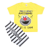 Boys Half Sleeves Short Suit  SML CVC-35-Yellow, Kids, Boys Sets And Suits, Chase Value, Chase Value