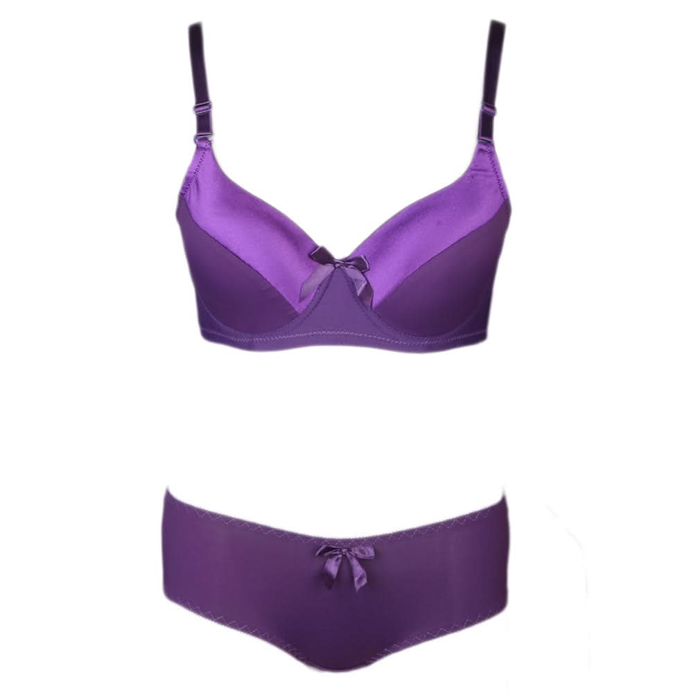 Women's Foam Bra & Panty Set - Purple, Women, Bra And Panty Sets, Chase Value, Chase Value