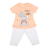 Girls Half Sleeves Tights Suits - Orange, Kids, Girls Sets And Suits, Chase Value, Chase Value