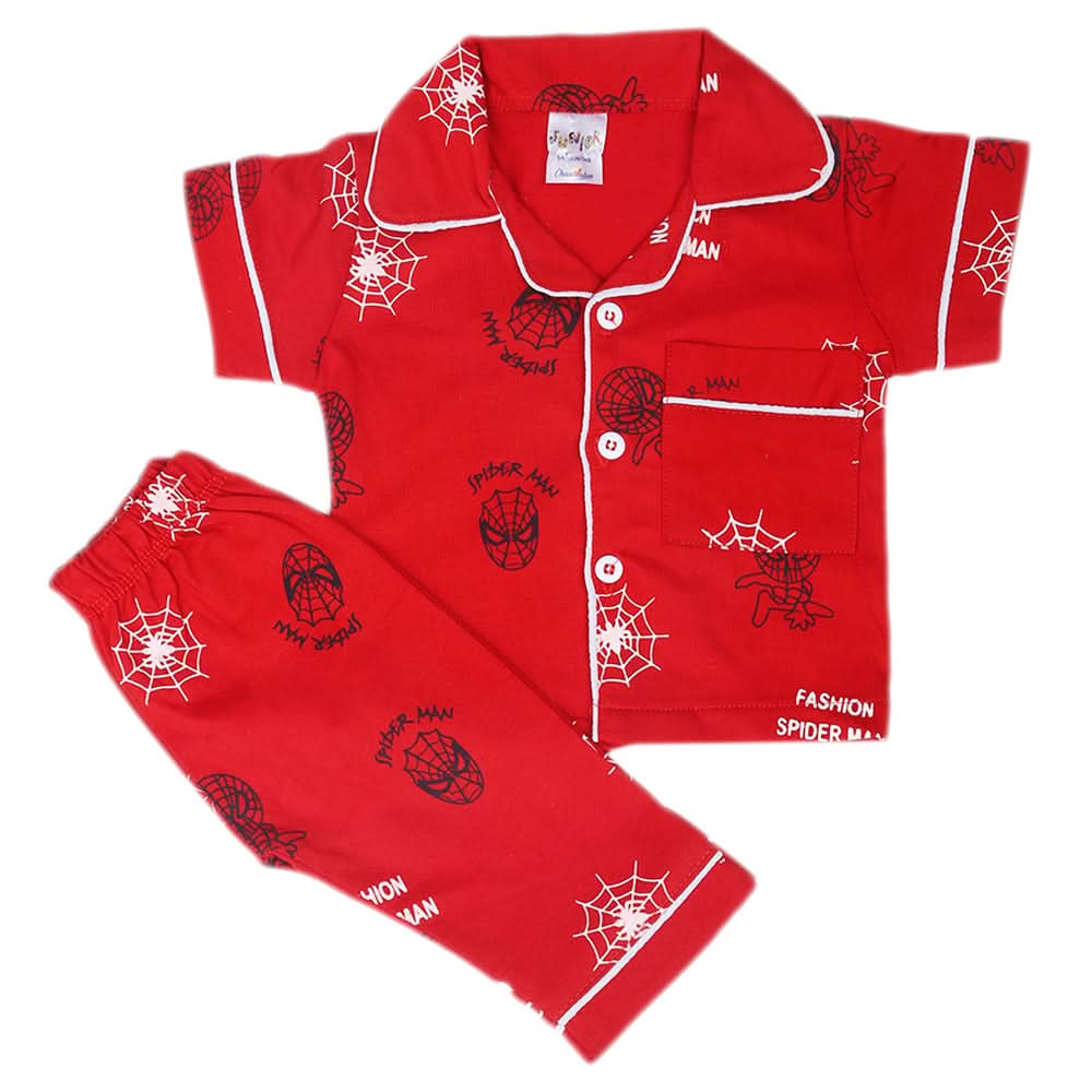Newborn Boys Night Suit - Red, Kids, New Born Boys Sets And Suits, Chase Value, Chase Value