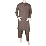 Eminent Band Collar Plain Shalwar Kameez For Men - Olive Green, Men, Shalwar Kameez, Chase Value, Chase Value
