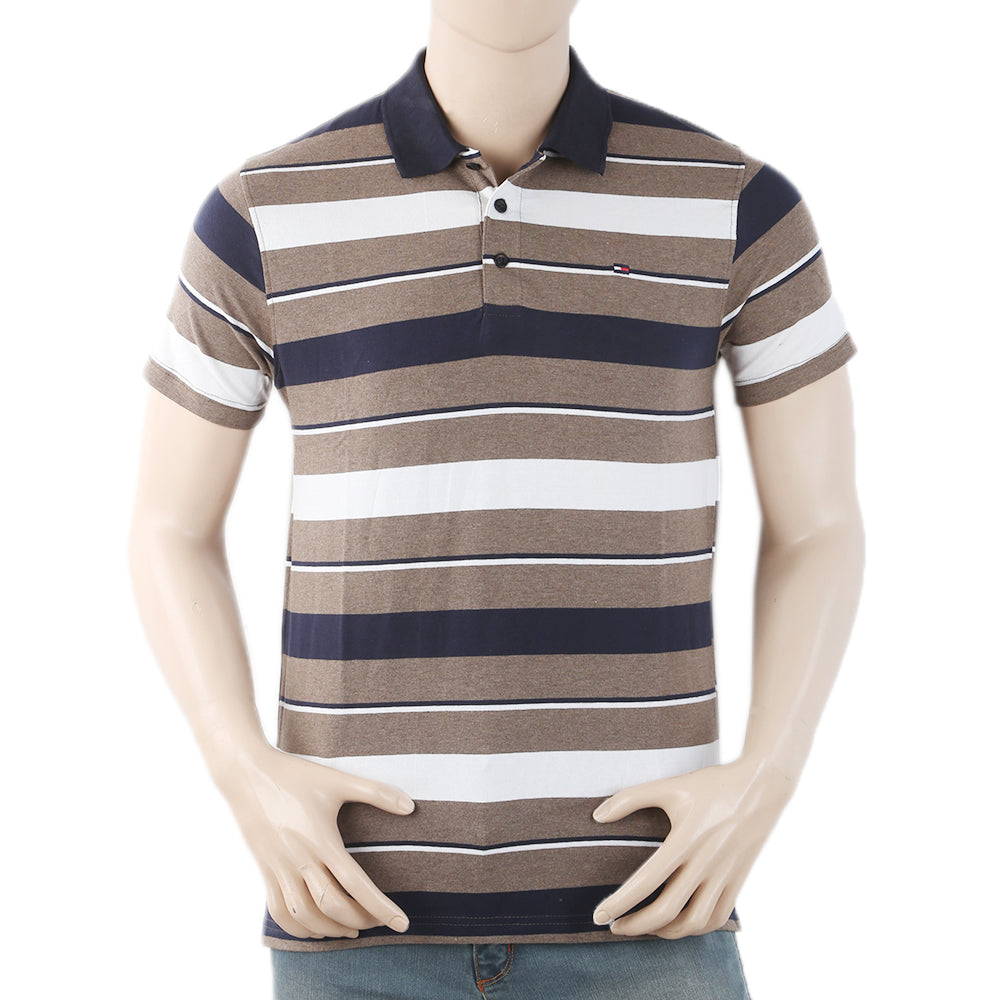 Men's Half Sleeves Polo T-Shirt - Brown, Men, T-Shirts And Polos, Chase Value, Chase Value