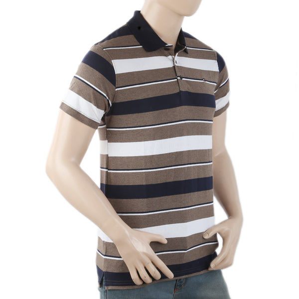 Men's Half Sleeves Polo T-Shirt - Brown, Men, T-Shirts And Polos, Chase Value, Chase Value