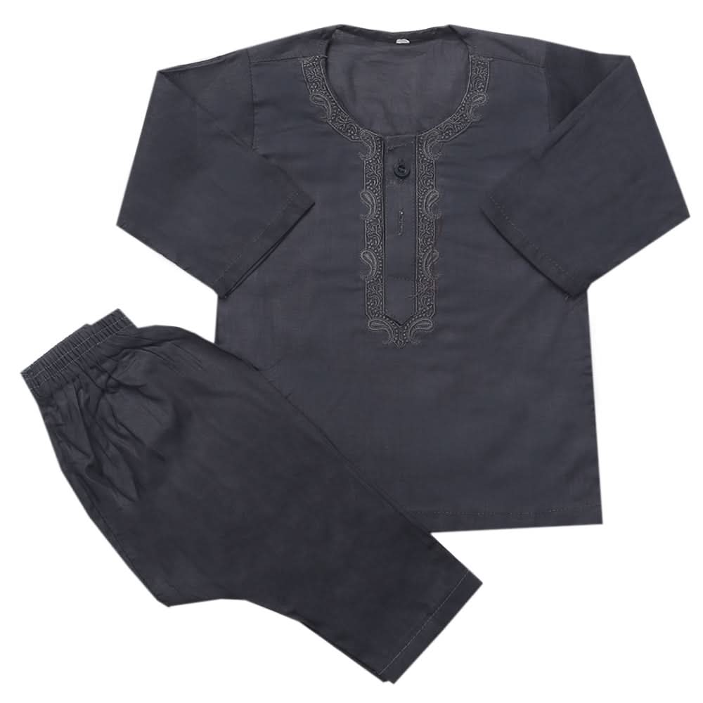 Newborn Boys Shalwar Suit - Dark Grey, Kids, Newborn Boys Shalwar Suits, Chase Value, Chase Value