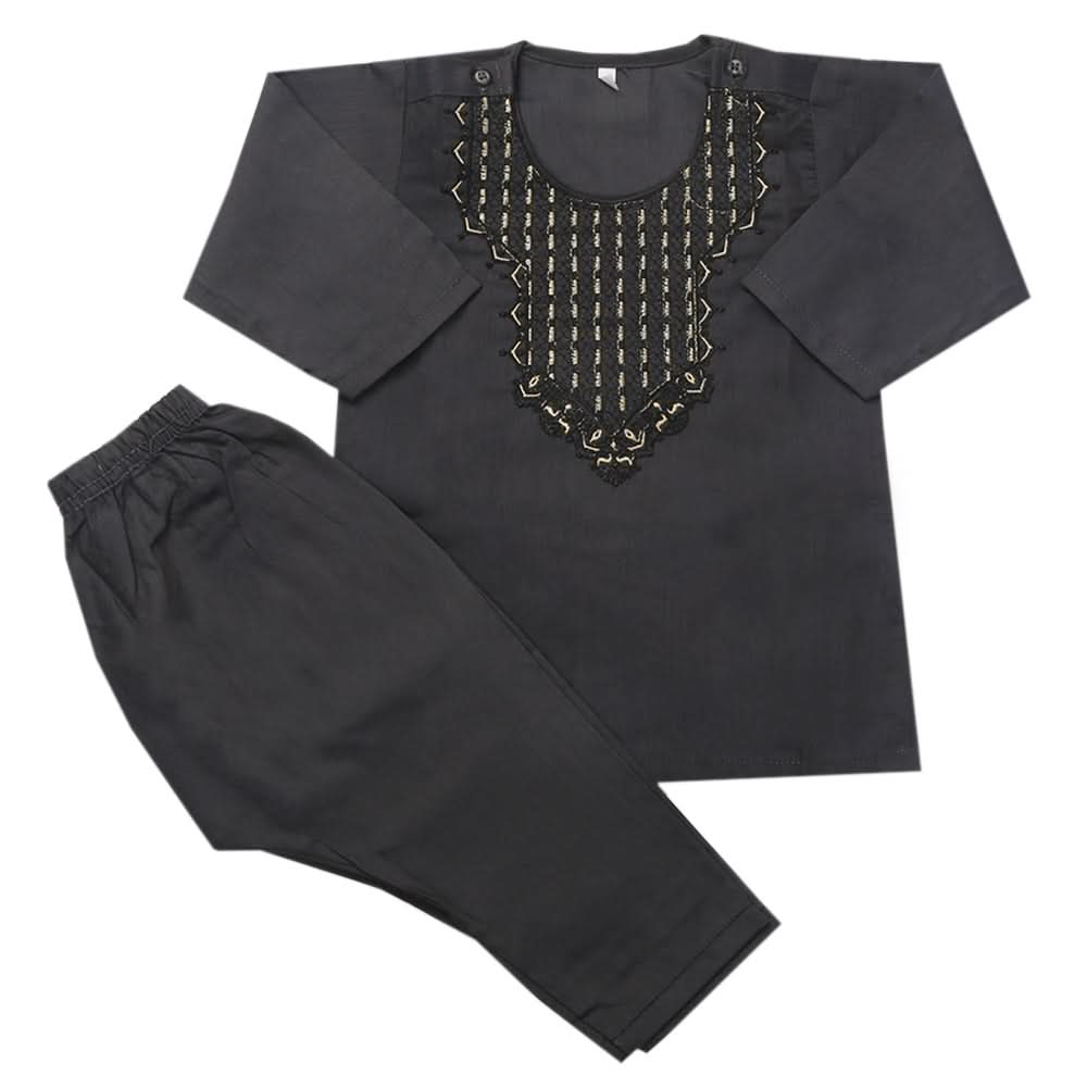 Newborn Boys Shalwar Suit - Dark Grey, Kids, Newborn Boys Shalwar Suits, Chase Value, Chase Value