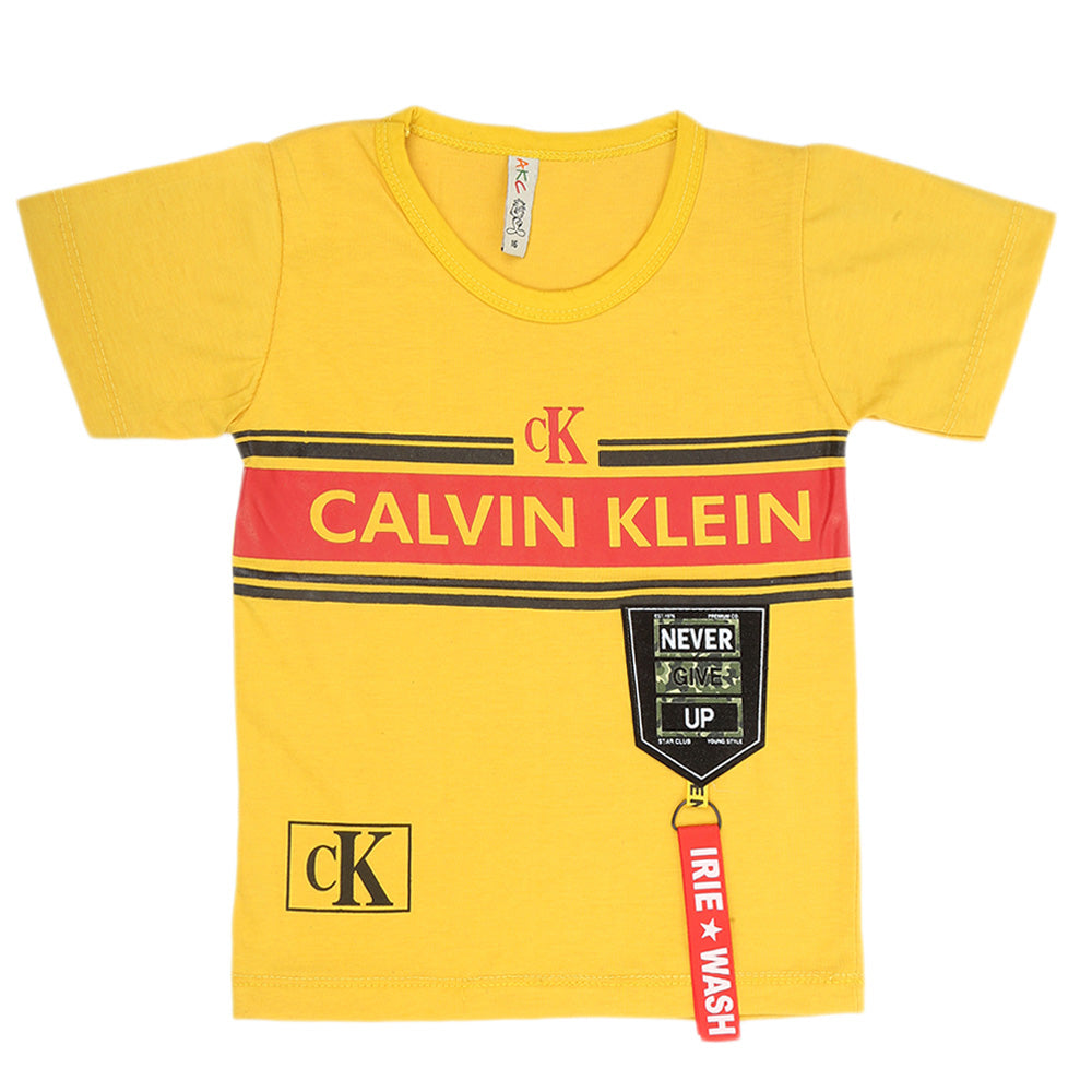 Boys Half Sleeves T-Shirt - Yellow, Kids, Boys T-Shirts, Chase Value, Chase Value