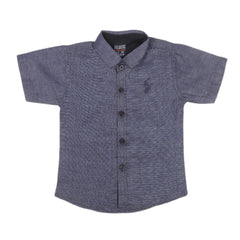 Boys Casual Chambray Shirt Half Sleeves -Dark Blue, Kids, Boys Shirts, Chase Value, Chase Value