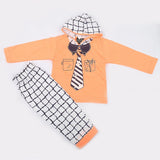Newborn Boys Hooded Full Sleeves Suit  - Orange, Kids, NB Boys Sets And Suits, Chase Value, Chase Value