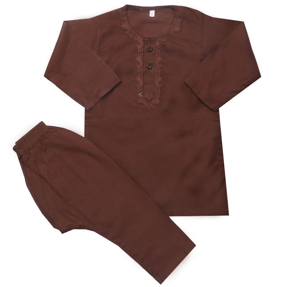 Newborn Boys Shalwar Suit - Coffee, Kids, Newborn Boys Shalwar Suits, Chase Value, Chase Value