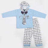 Newborn Boys Hooded Full Sleeves Suit  - Blue, Kids, NB Boys Sets And Suits, Chase Value, Chase Value