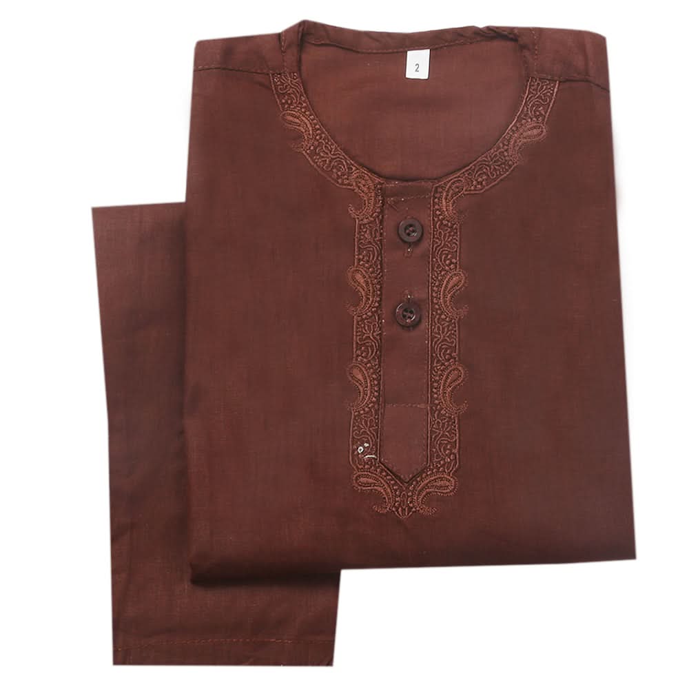 Newborn Boys Shalwar Suit - Coffee, Kids, Newborn Boys Shalwar Suits, Chase Value, Chase Value
