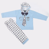 Newborn Boys Hooded Full Sleeves Suit  - Blue, Kids, NB Boys Sets And Suits, Chase Value, Chase Value