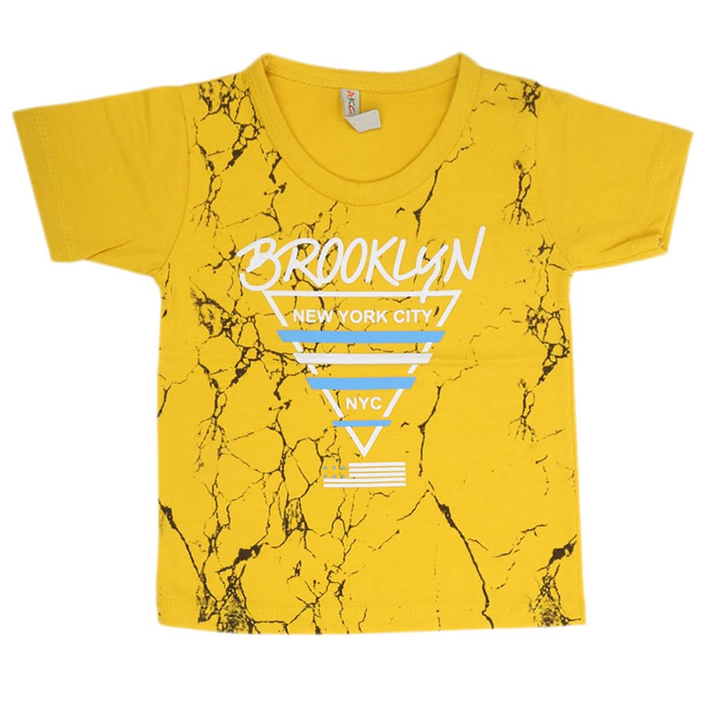 Boys Half Sleeves T-Shirt - Yellow, Kids, Boys T-Shirts, Chase Value, Chase Value