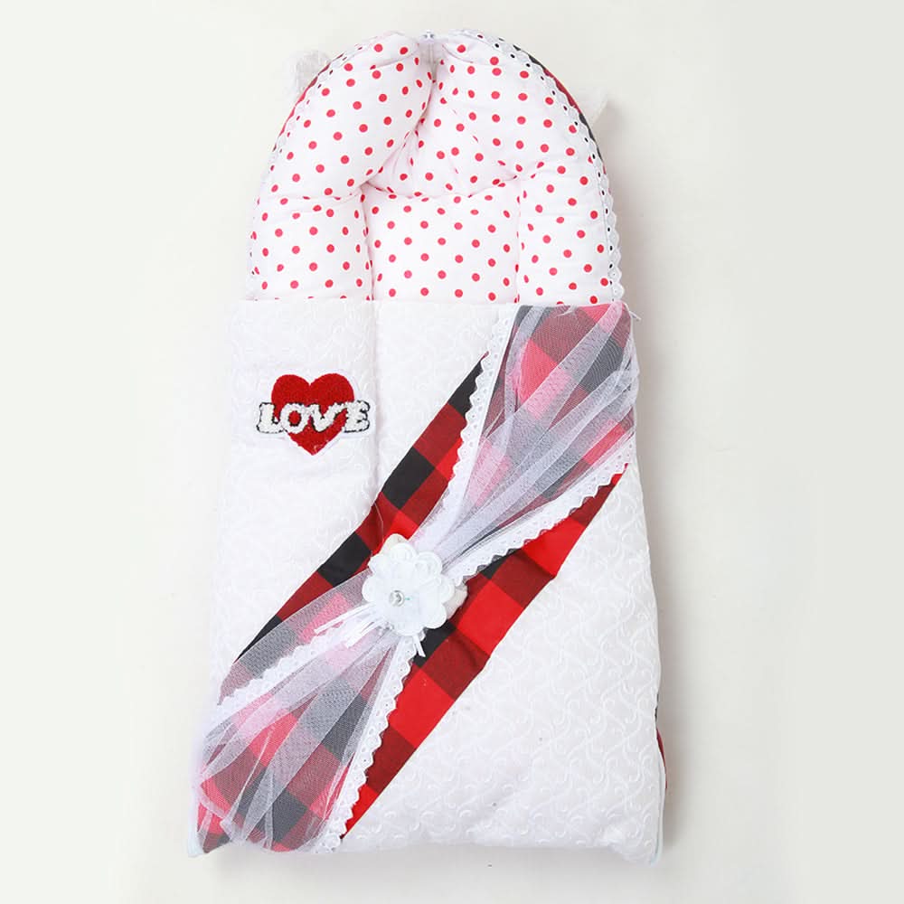 Newborn Zipper Embroidered Sleeping Bag - Red, Kids, Sleeping Bags, Chase Value, Chase Value