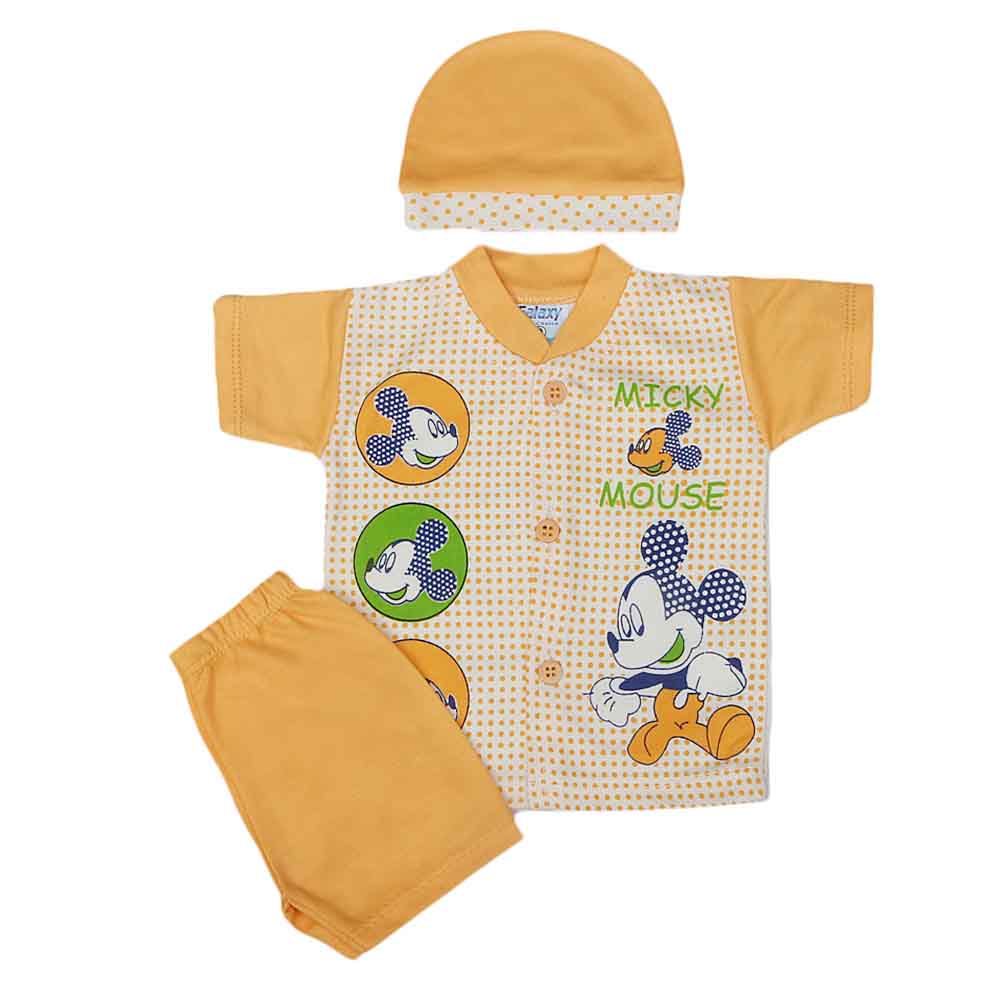 Newborn Boys Suits 3 Pcs - Orange, Kids, NB Boys Sets And Suits, Chase Value, Chase Value