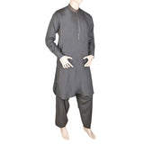 Eminent Band Collar Embroidered Shalwar Kameez For Men - Olive Green, Men, Shalwar Kameez, Chase Value, Chase Value