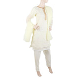 Women's Fancy Chikankari 3 Piece Suit - Cream, Women, Shalwar Suits, Chase Value, Chase Value