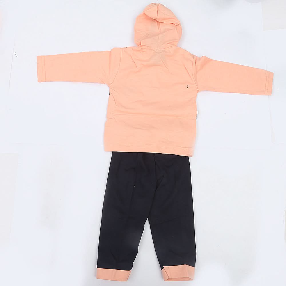 Newborn Boys Hooded Full Sleeves Suit  - Peach, Kids, NB Boys Sets And Suits, Chase Value, Chase Value