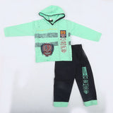 Newborn Boys Hooded Full Sleeves Suit  - Green, Kids, NB Boys Sets And Suits, Chase Value, Chase Value