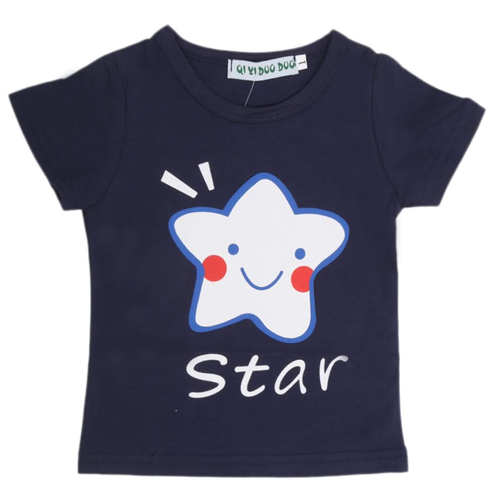 Newborn Boys T-Shirt - Navy Blue, Kids, NB Boys Shirts And T-Shirts, Chase Value, Chase Value