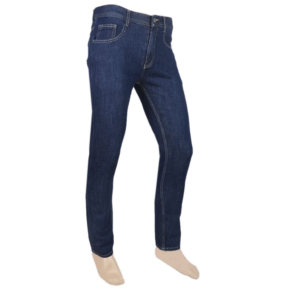 Men's Rigid Denim Pant - Navy Blue, Men, Casual Pants And Jeans, Chase Value, Chase Value