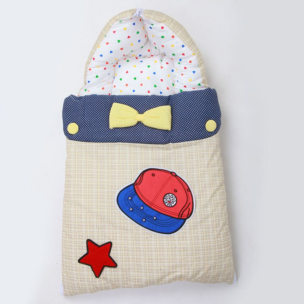 Newborn Zipper Embroidered Sleeping Bag - Beige, Kids, Sleeping Bags, Chase Value, Chase Value