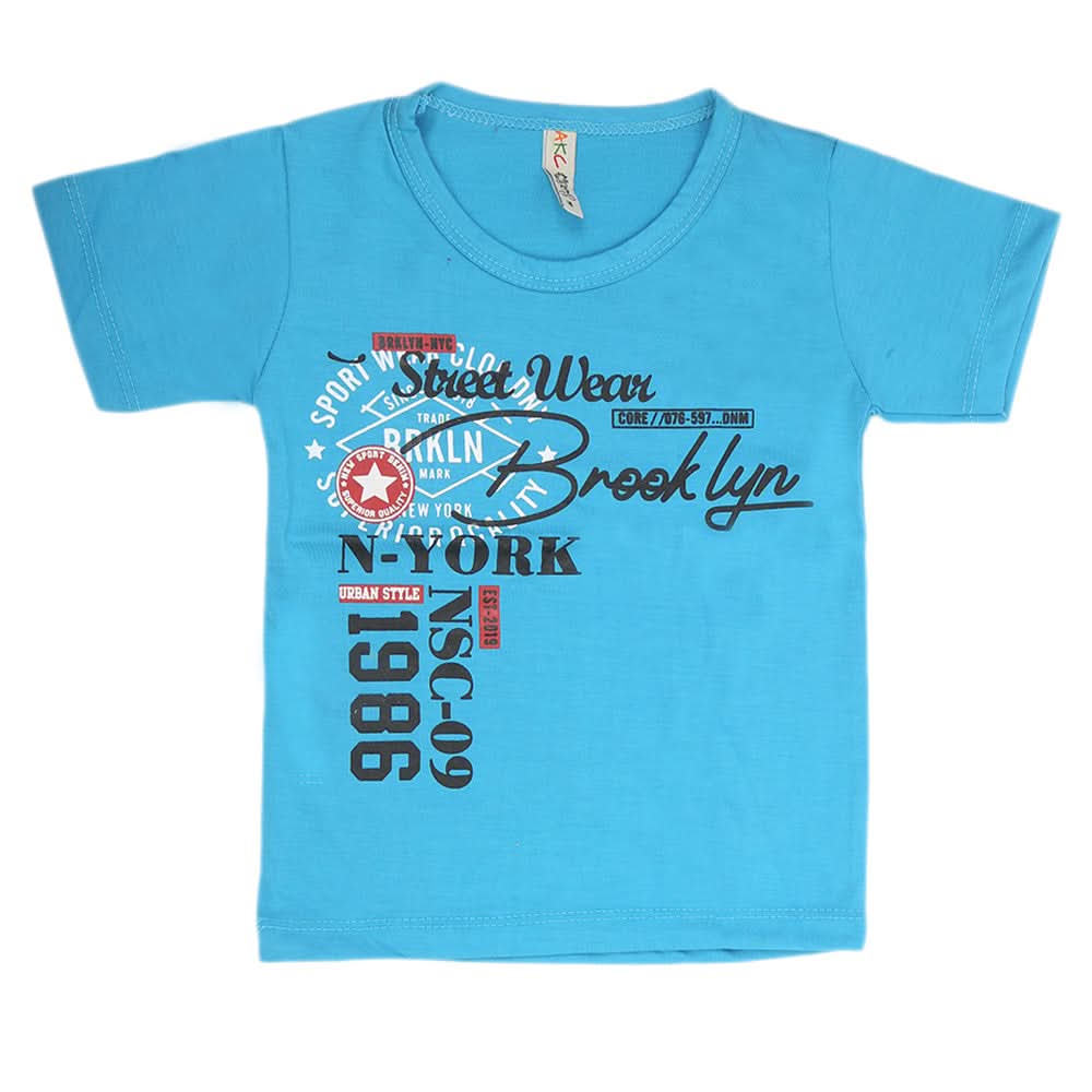 Boys Half Sleeves T-Shirt - Blue, Kids, Boys T-Shirts, Chase Value, Chase Value