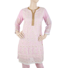 Women's Fancy Chikankari 3 Piece Suit - Pink, Women, Shalwar Suits, Chase Value, Chase Value