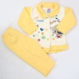 Newborn Girl Full Sleeves Polar Suit 1718 - Yellow, Kids, NB Girls Sets And Suits, Chase Value, Chase Value