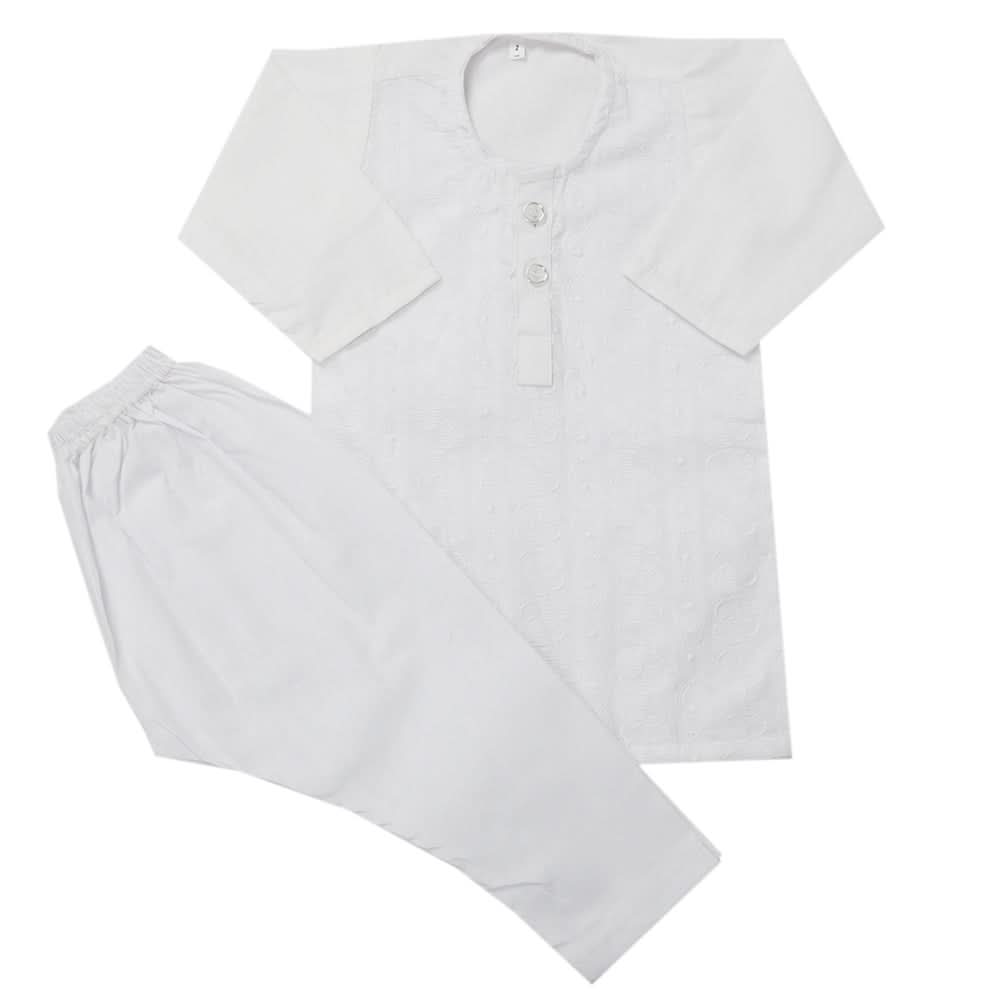 Newborn Boys Shalwar Suit - White, Kids, Newborn Boys Shalwar Suits, Chase Value, Chase Value