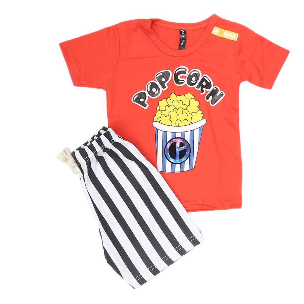 Boys Half Sleeves Suit 42817-Red, Kids, Boys Sets And Suits, Chase Value, Chase Value