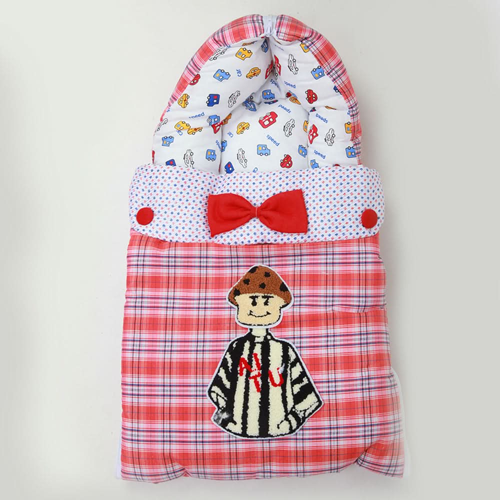 Newborn Zipper Embroidered Sleeping Bag - Peach, Kids, Sleeping Bags, Chase Value, Chase Value