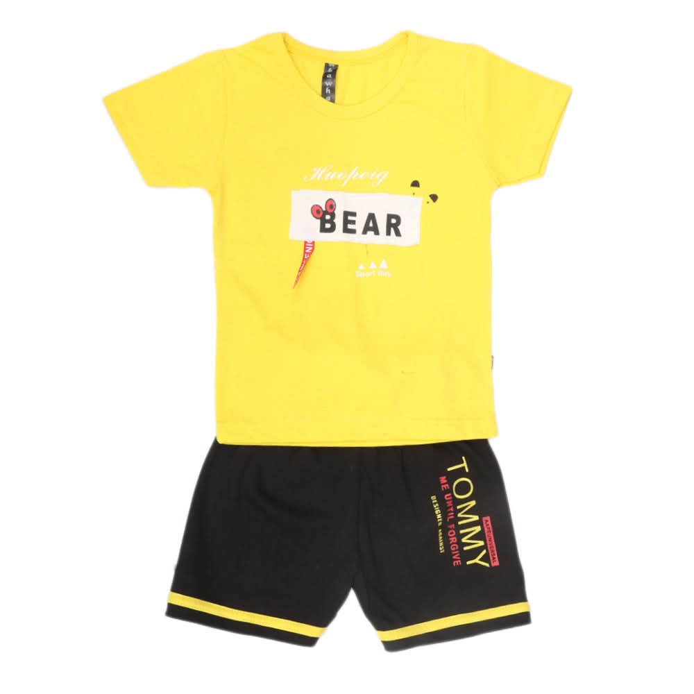 Boys Half Sleeves Suit 42810-Yellow, Kids, Boys Sets And Suits, Chase Value, Chase Value