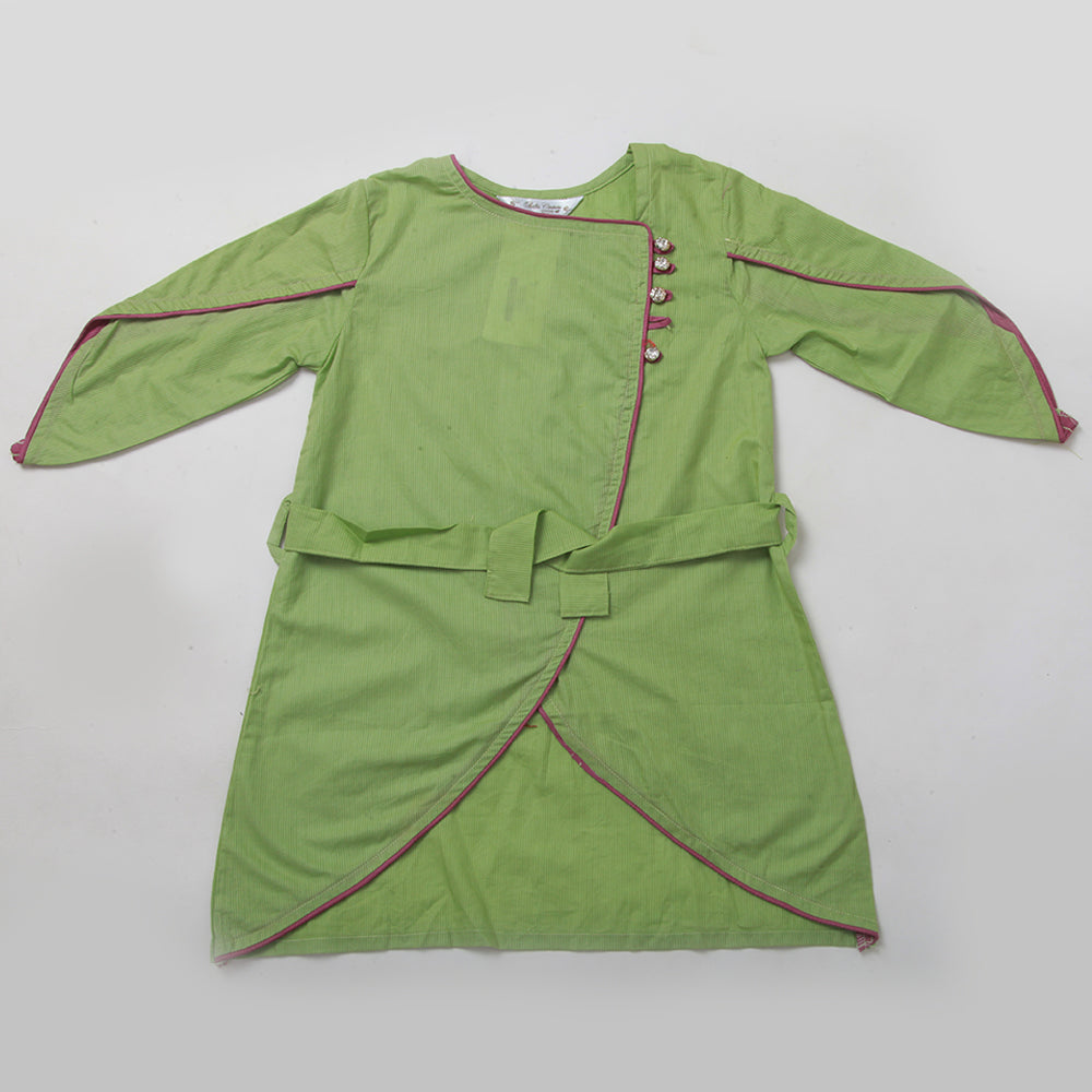 Girls Plain Kurti - Green, Kids, Girls Kurti, Chase Value, Chase Value