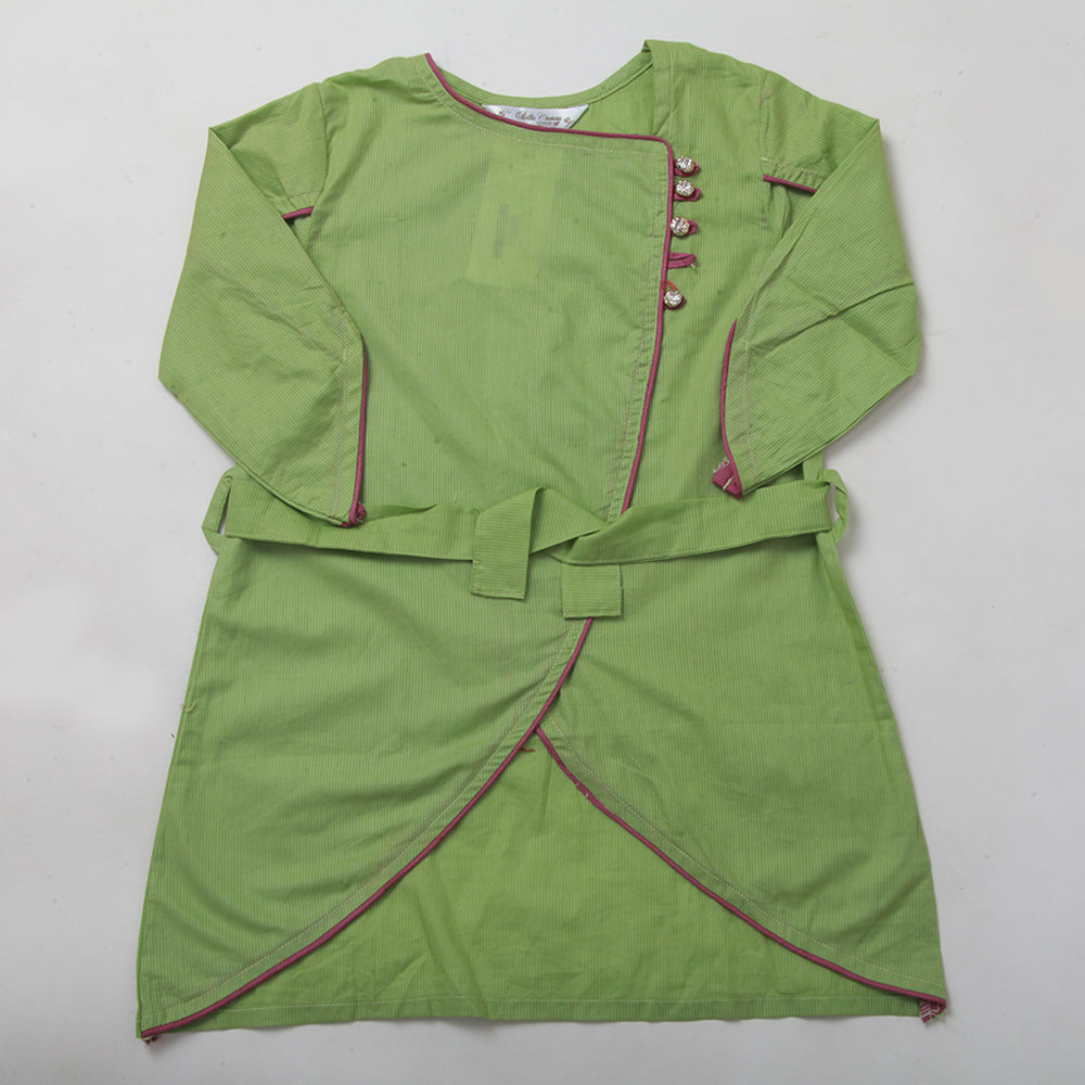 Girls Plain Kurti - Green, Kids, Girls Kurti, Chase Value, Chase Value