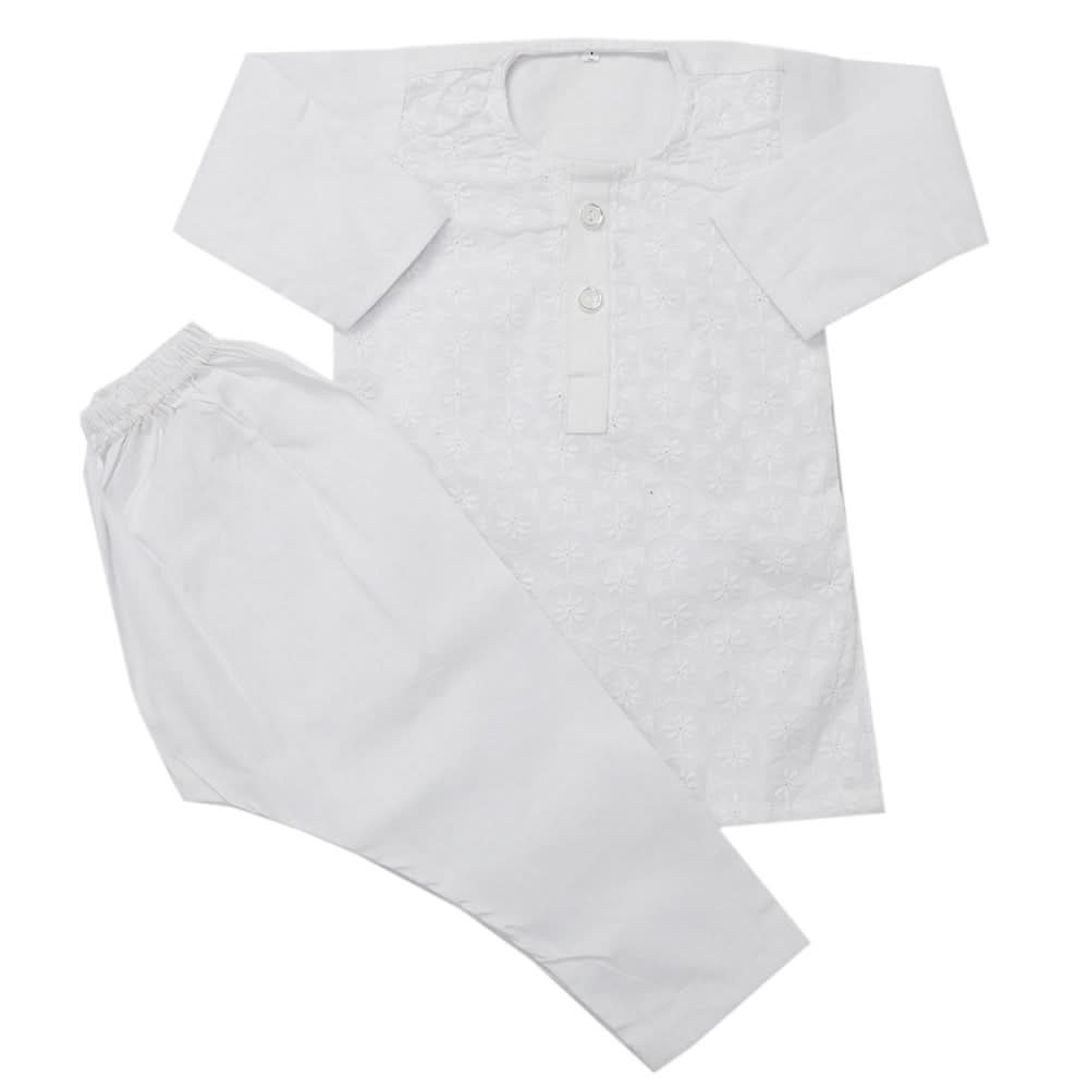 Newborn Boys Shalwar Suit - White, Kids, Newborn Boys Shalwar Suits, Chase Value, Chase Value