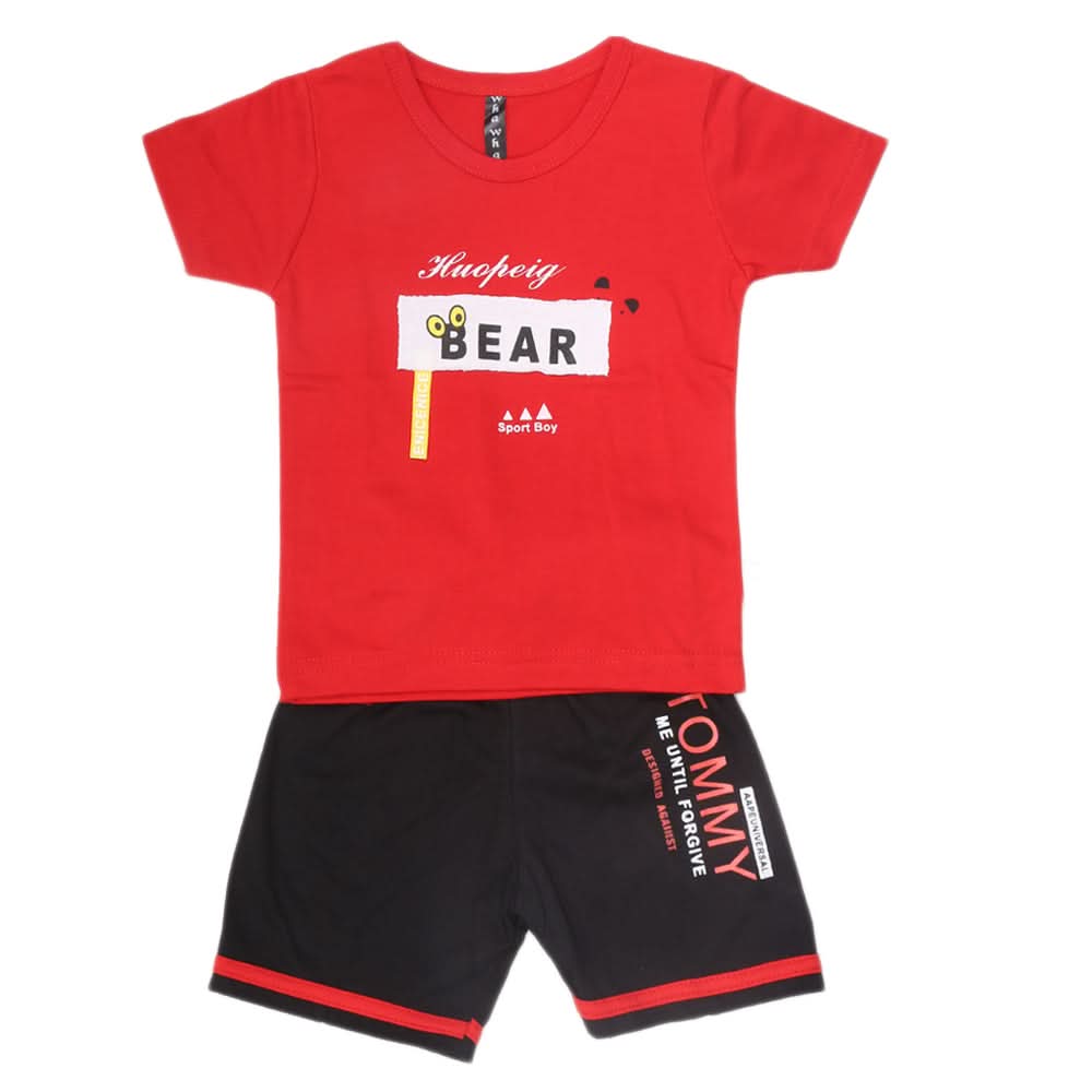 Boys Half Sleeves Suit 42810-Red, Kids, Boys Sets And Suits, Chase Value, Chase Value
