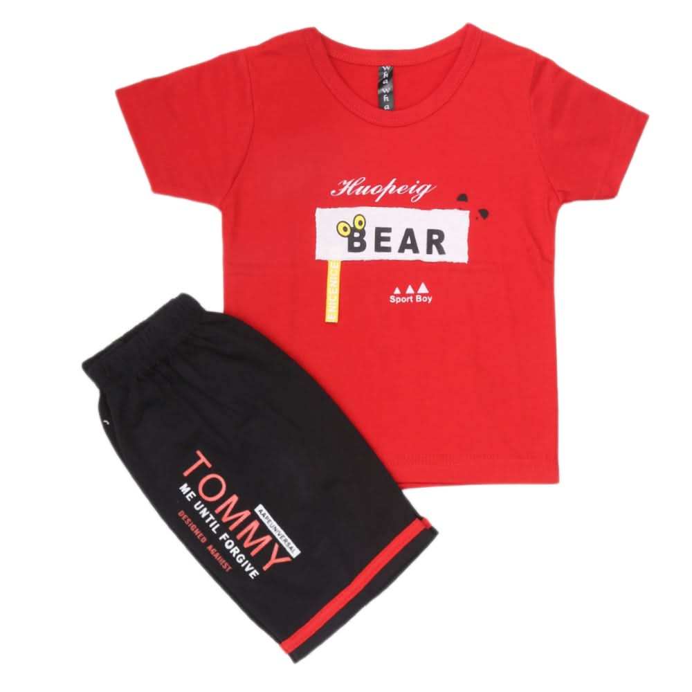 Boys Half Sleeves Suit 42810-Red, Kids, Boys Sets And Suits, Chase Value, Chase Value