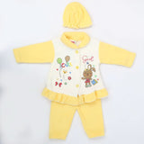 Newborn Girl Full Sleeves Polar Suit 6541 - Yellow, Kids, NB Girls Sets And Suits, Chase Value, Chase Value