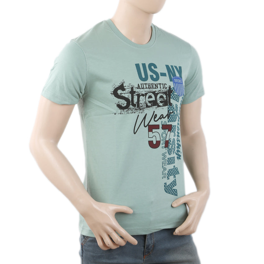 Men's Round Neck Half Sleeves T-Shirt - Sea Green, Men, T-Shirts And Polos, Chase Value, Chase Value
