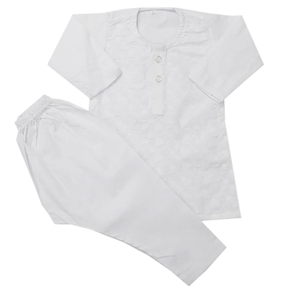 Newborn Boys Shalwar Suit - White, Kids, Newborn Boys Shalwar Suits, Chase Value, Chase Value