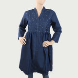 Women's Denim Top - Dark Blue, Women, T-Shirts And Tops, Chase Value, Chase Value