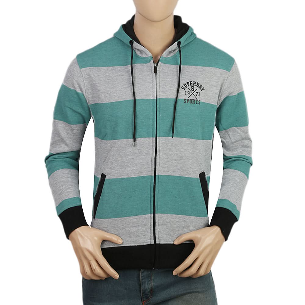 Men's Fleece Zip Jacket - Cyan, Men, Jackets and Hoodies, Chase Value, Chase Value