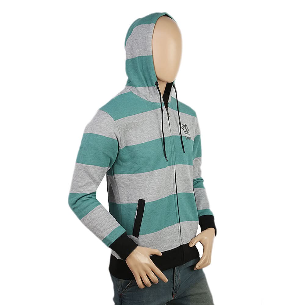 Men's Fleece Zip Jacket - Cyan, Men, Jackets and Hoodies, Chase Value, Chase Value