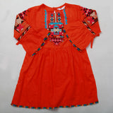 Girls Embroidered Kurti - Orange, Kids, Girls Kurti, Chase Value, Chase Value