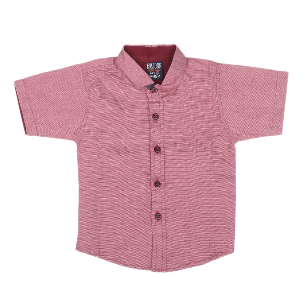 Boys Casual Chambray Shirt Half Sleeves -Maroon, Kids, Boys Shirts, Chase Value, Chase Value