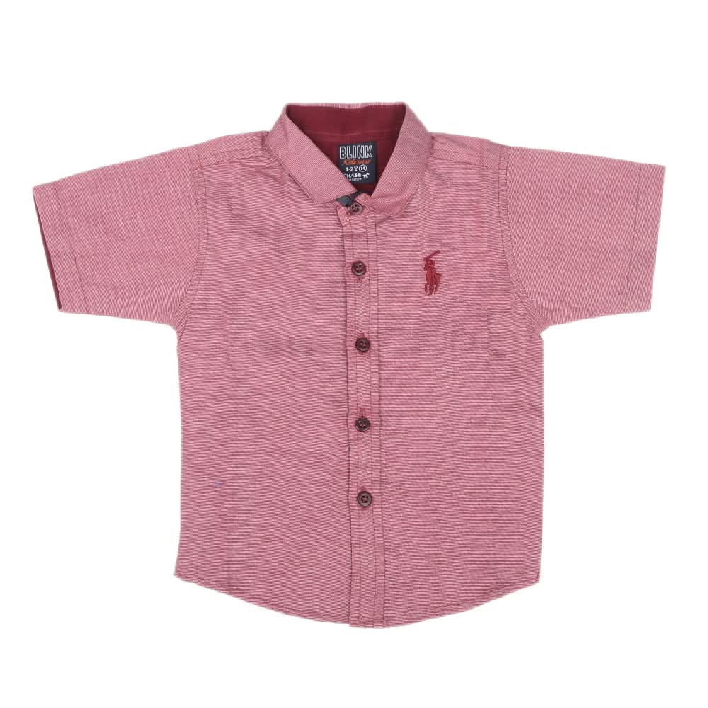 Boys Casual Chambray Shirt Half Sleeves -Maroon, Kids, Boys Shirts, Chase Value, Chase Value
